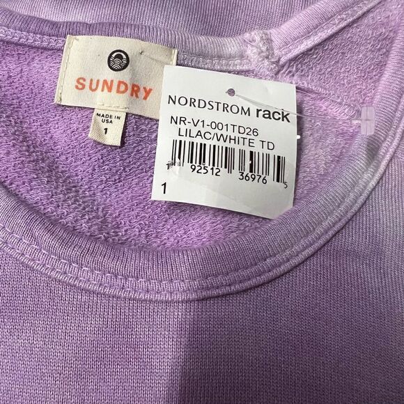 Sundry Sweatshirt Lilac White Tie Dye Size 1 Small for this brand - Picture 8 of 10